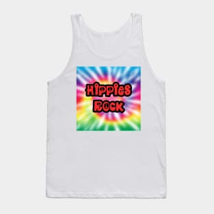 Vintage Hippies Rock Tie Dye Tank Top